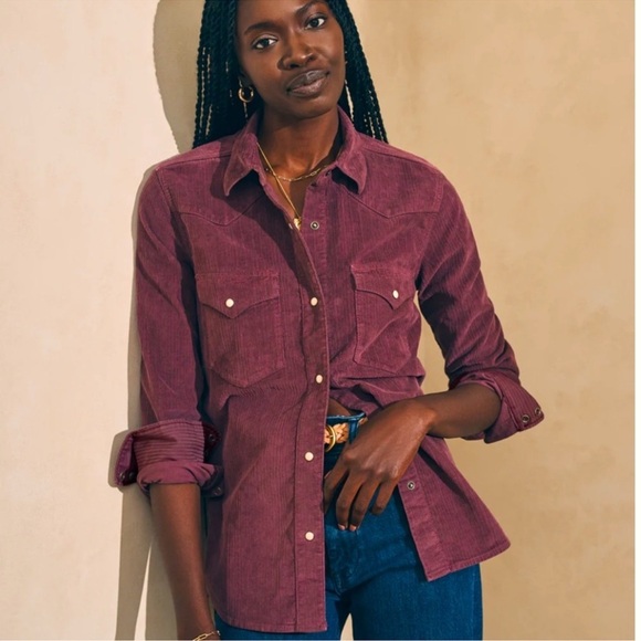 Faherty Tops - Faherty STRETCH CORD WESTERN SHIRT! BRAND NEW W TAGS!!!!